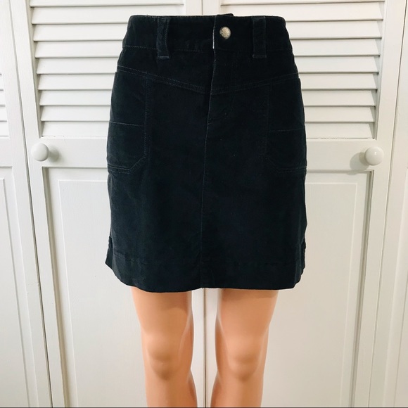 ATHLETA Black Washed Velvet Skirt Size 6 - Picture 7 of 7